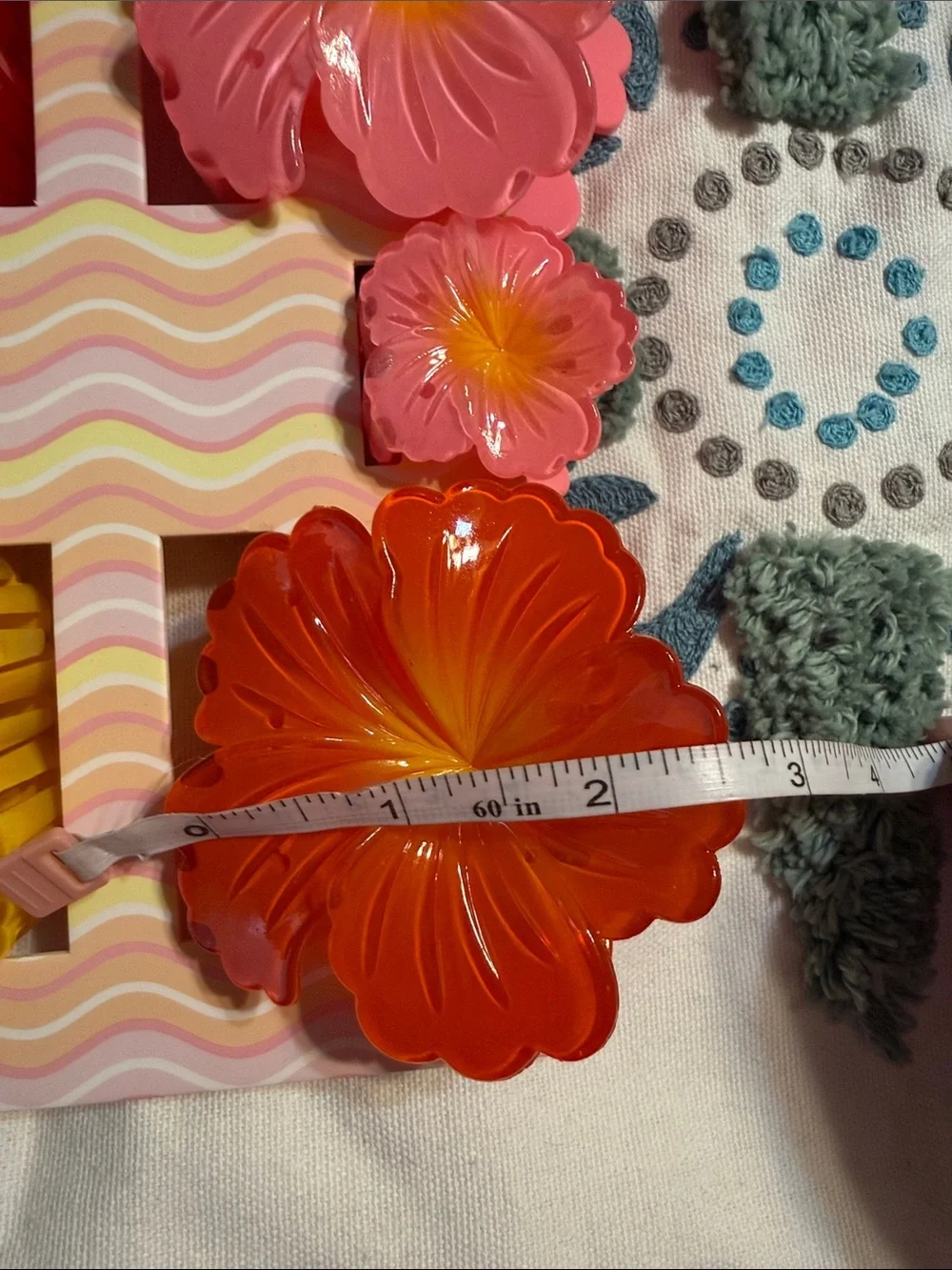 piper.k Bright Tropical Flower Hair Clips Set